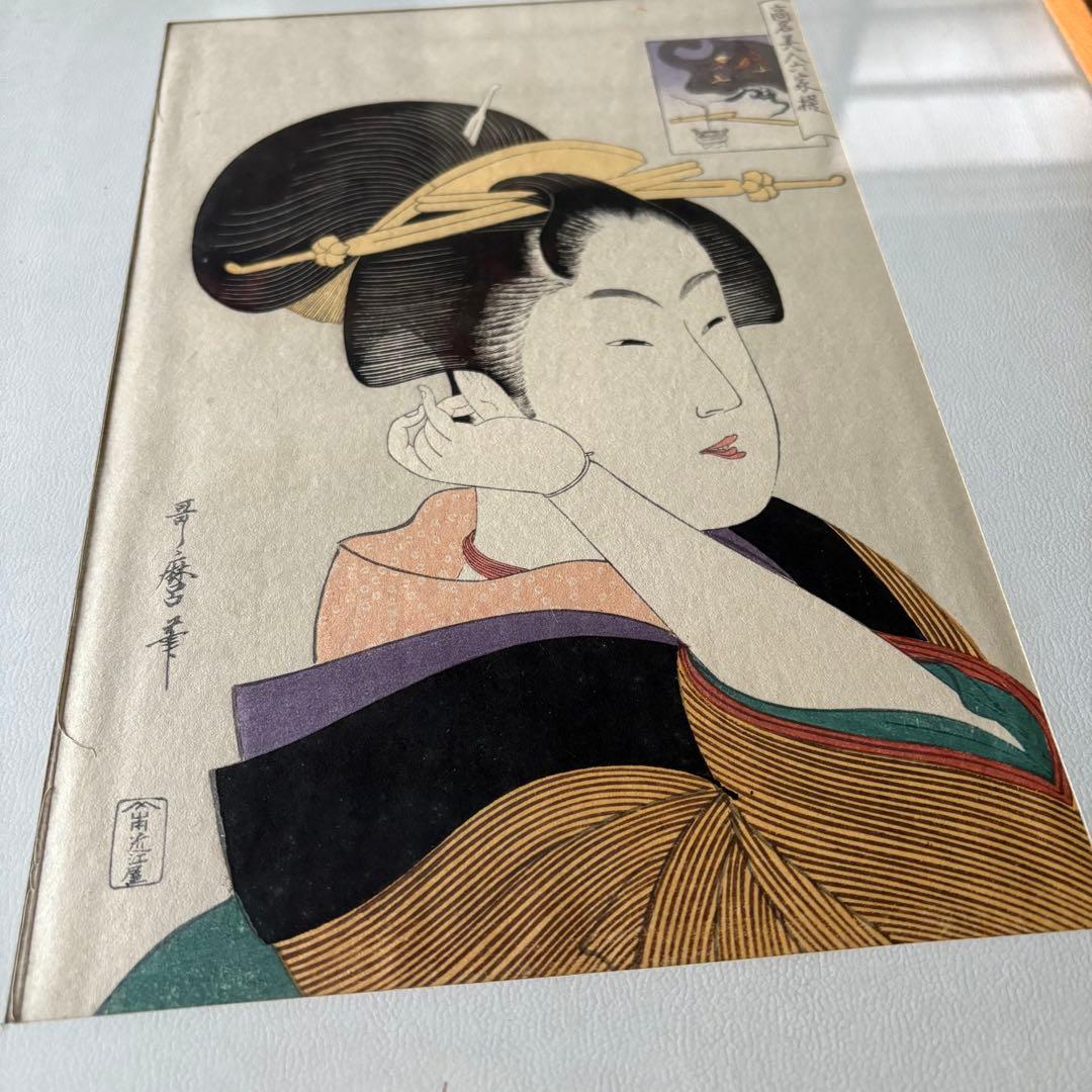昭和レトロ Ukiyo-e UTAMARO 喜多川歌麿 美人画 浮世絵