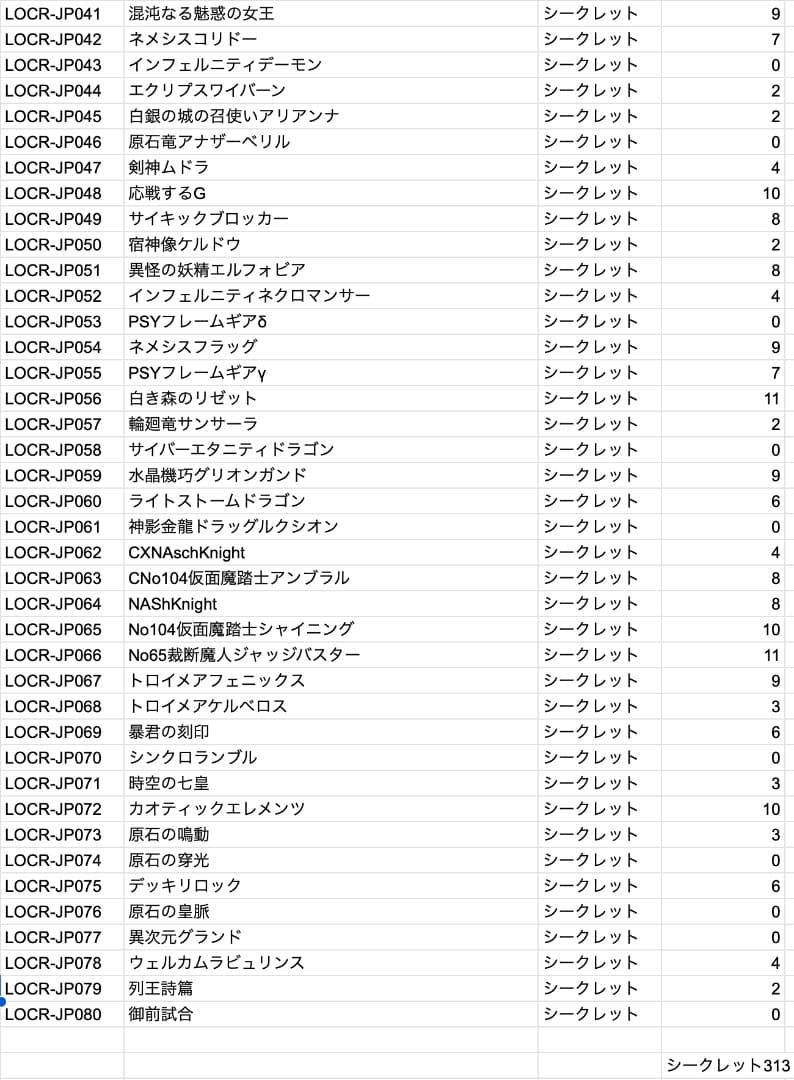 遊戯王　リミットオーバーコレクションライバルズ 6660枚まとめ売り！