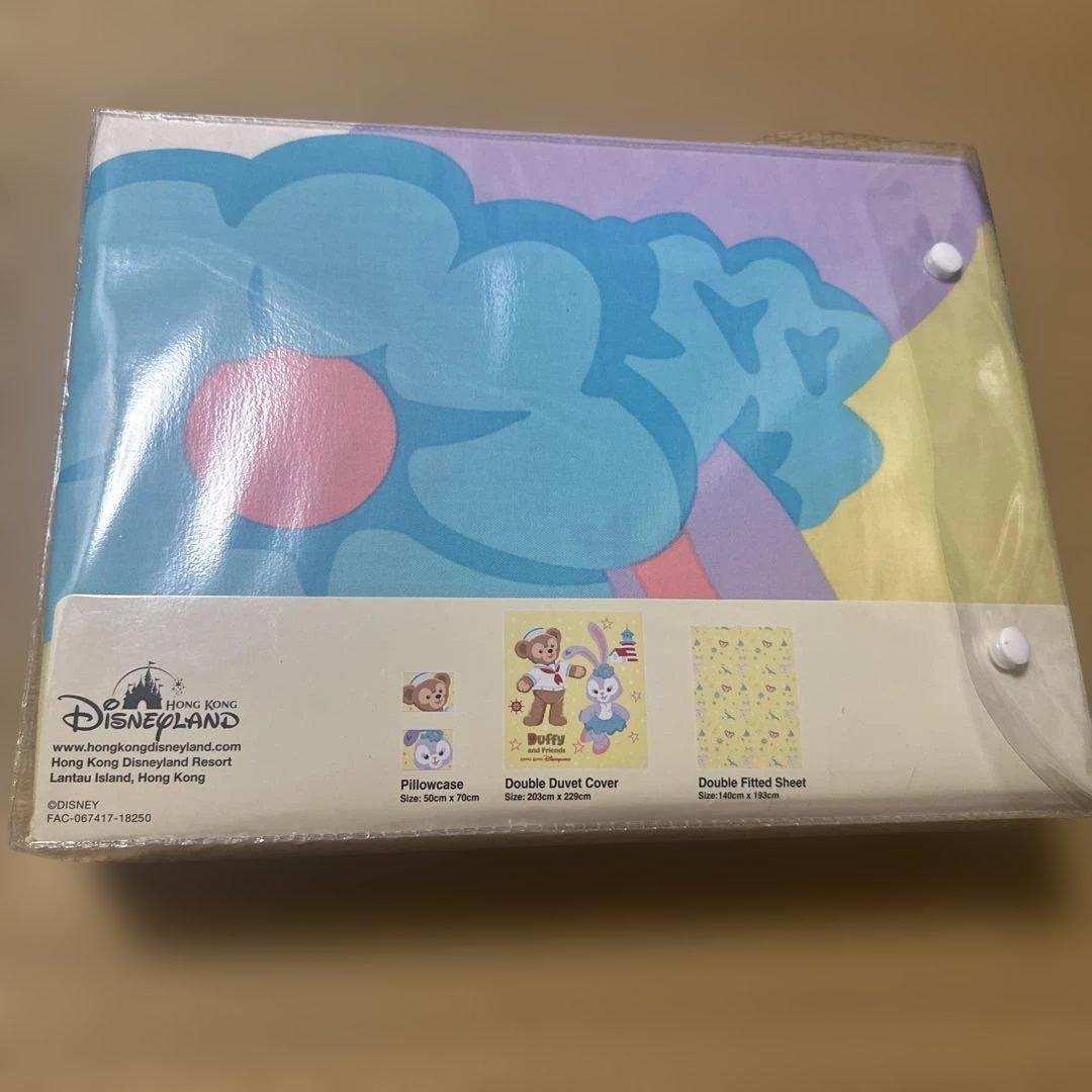 香港ディズニー　ダッフィー ステラルー　ベットカバーセット