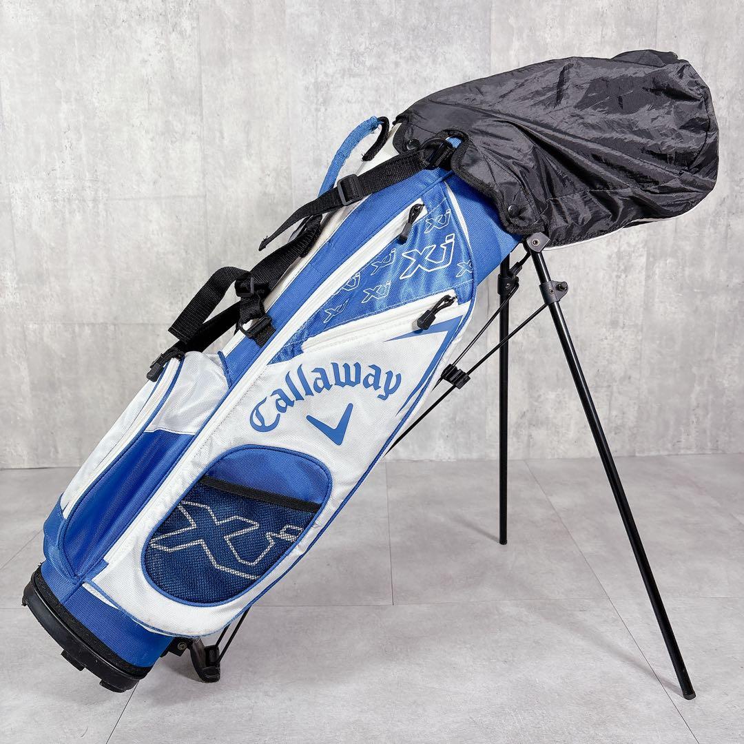 T455 Callaway XJ ジュニア キャディバッグ 単品 スタンド 青白