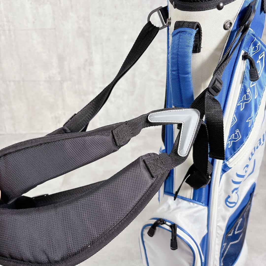 T455 Callaway XJ ジュニア キャディバッグ 単品 スタンド 青白