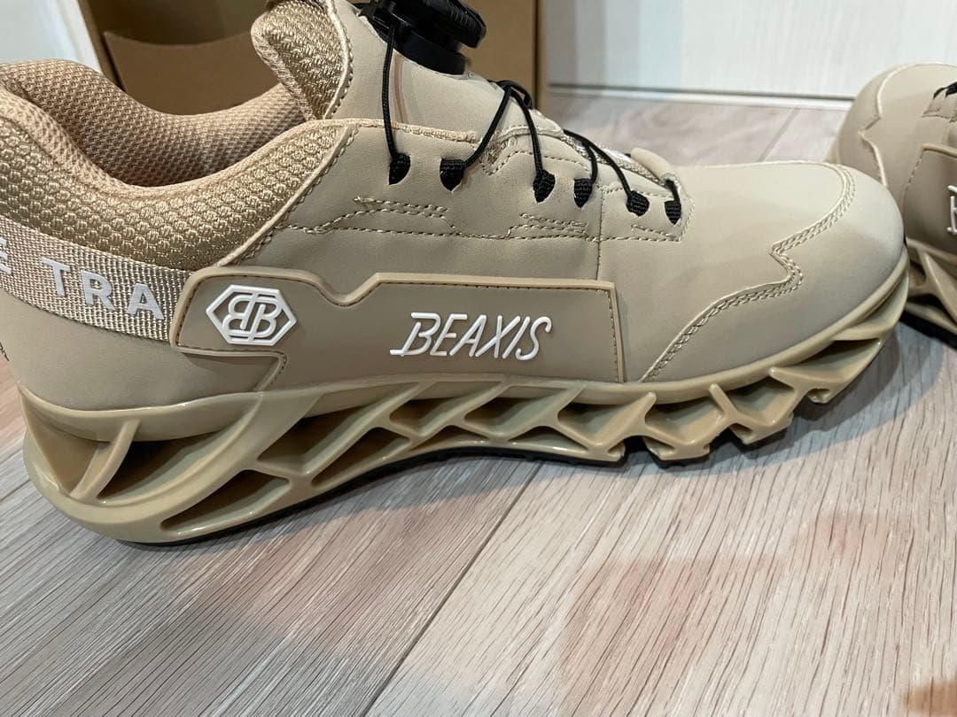 BEAXIS (ビーアクシス)ゴルフシューズ バランスコアターフ24cmベージュ