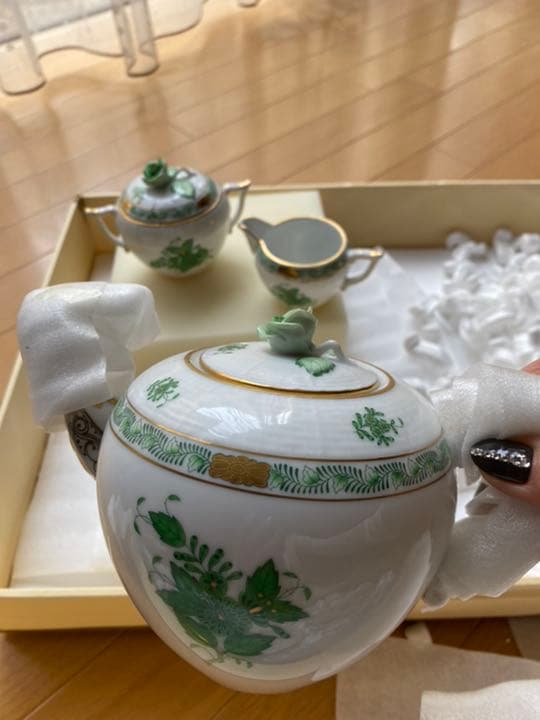 HEREND インドの華  ヘレンド　アポニーグリーン　セット　ヘレンド食器