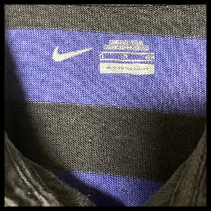 Nike ナイキラガーシャツ 青／黒　S