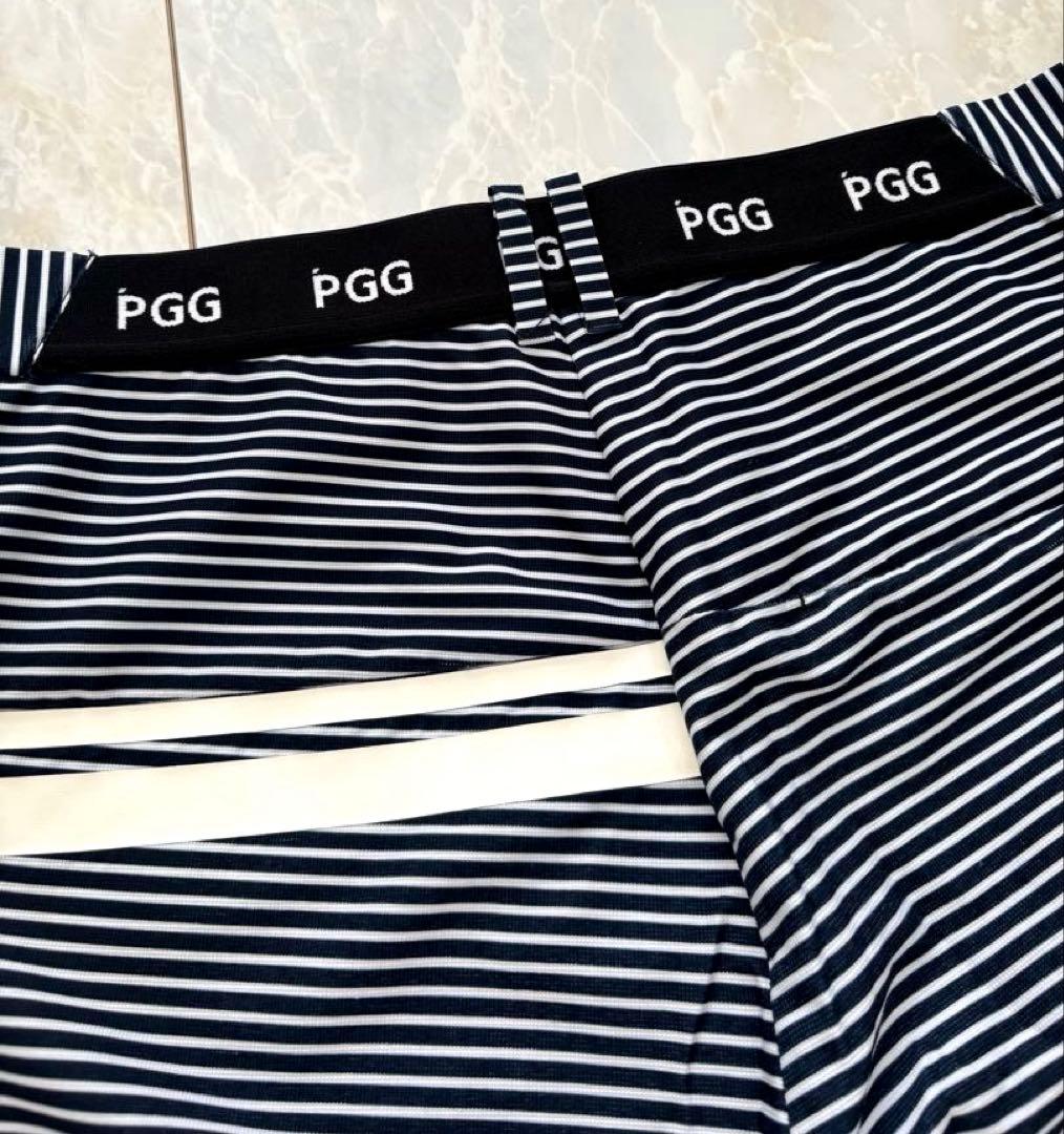 美品　PGG ボーダーゴルフハーフパンツ　4 PEARLY GATES 薄手