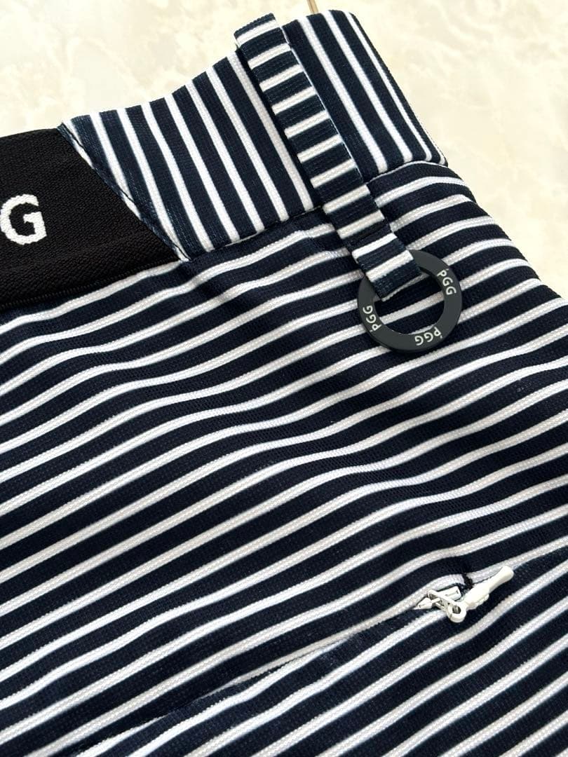 美品　PGG ボーダーゴルフハーフパンツ　4 PEARLY GATES 薄手