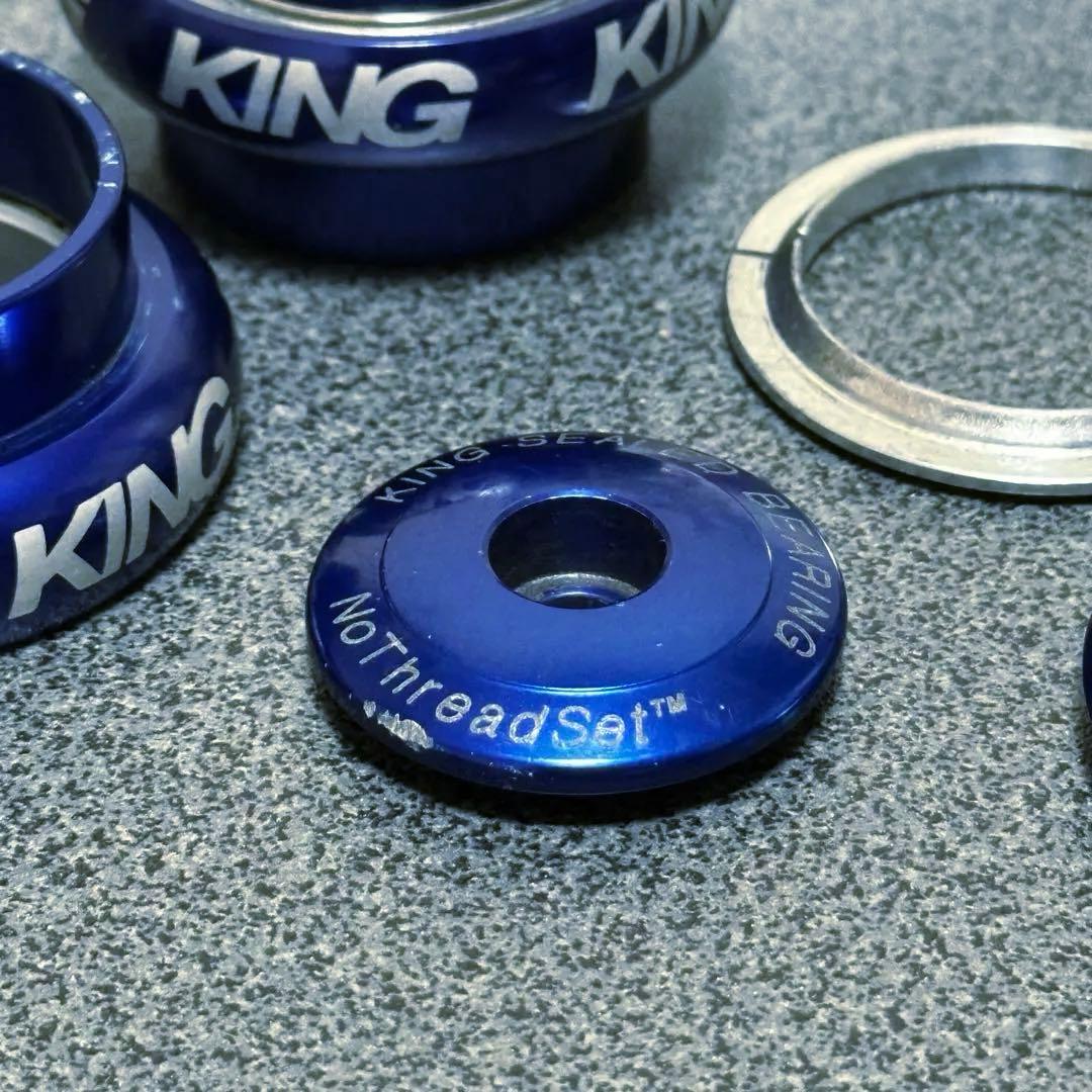 美品 CHRIS KING NoThreadSet 1-1/8 3D BLUE