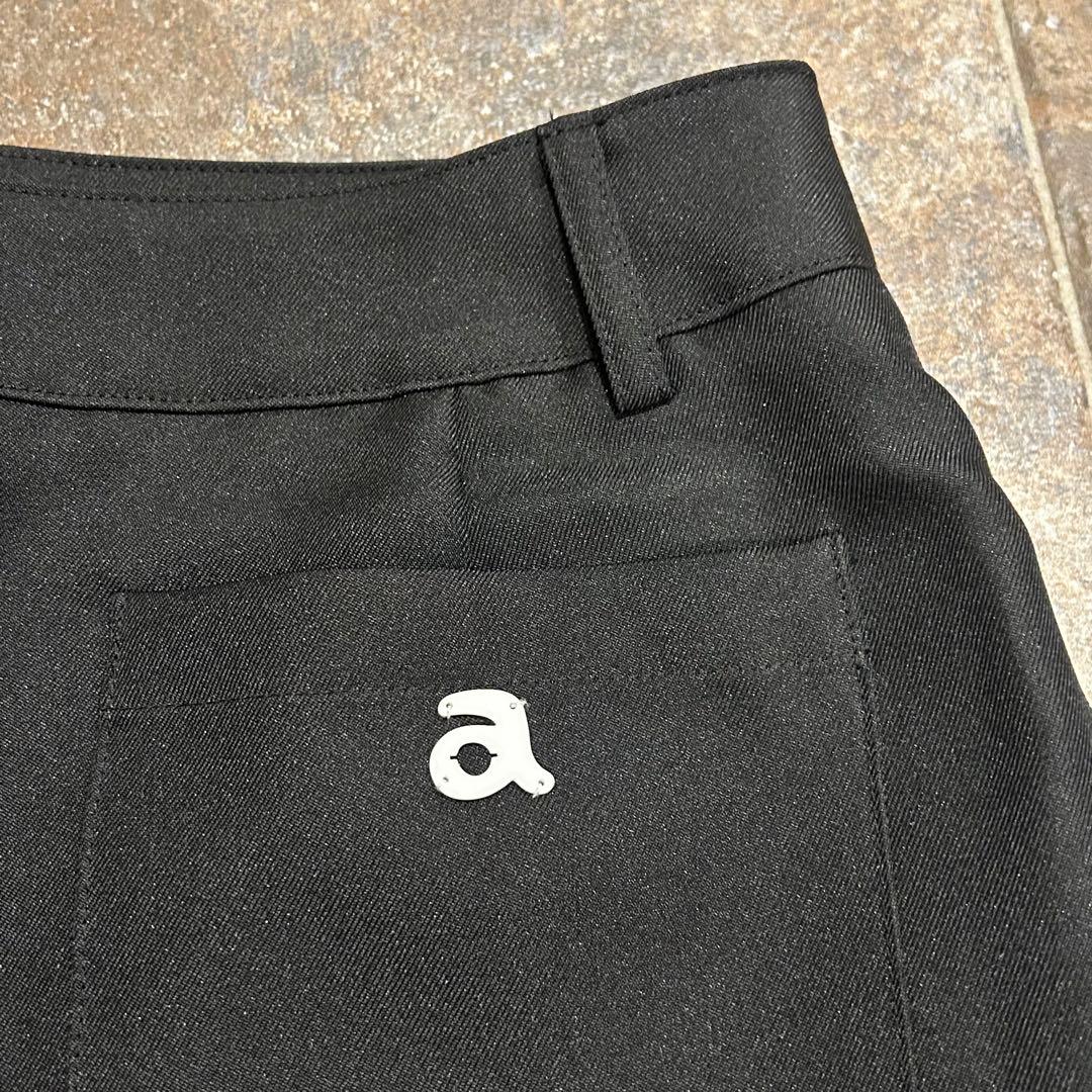 ARCHIVIO アルチビオ スカート 黒 裾ロゴレース レディース