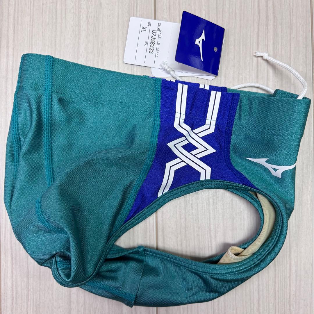 ミズノ　女子陸上レーシングショーツ　XLサイズ　Rグリーン×サーフブルー　新品
