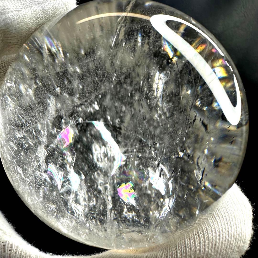 爆レア❗️ヒマラヤ水晶 丸玉 虹入り 天然石パワーストーン☆パワー浄化A1012