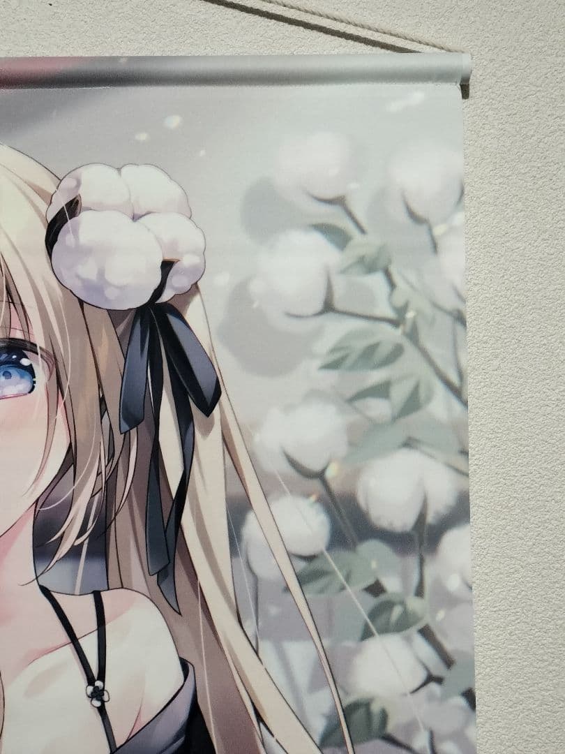 すいみゃ　B2タペストリー　Wスウェード コットンフラワー　美品