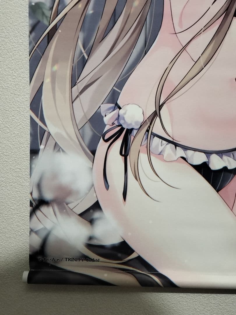 すいみゃ　B2タペストリー　Wスウェード コットンフラワー　美品