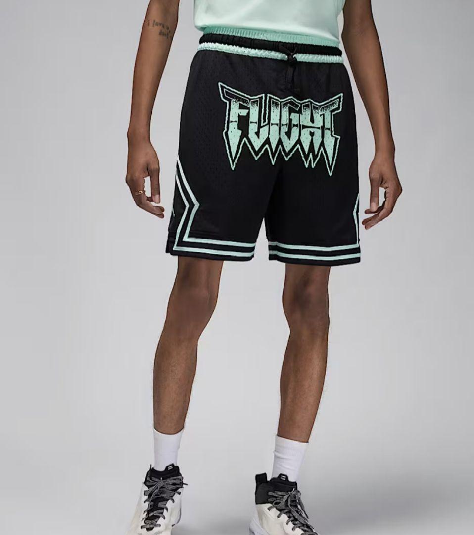 FLIGHTロゴ バスケットボールパンツ M 黒/ミント JORDAN