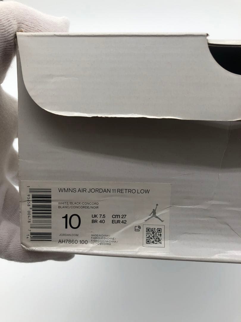 シューズ(男性用) NIKE WMNS Air Jordan11 Low AH7860-100