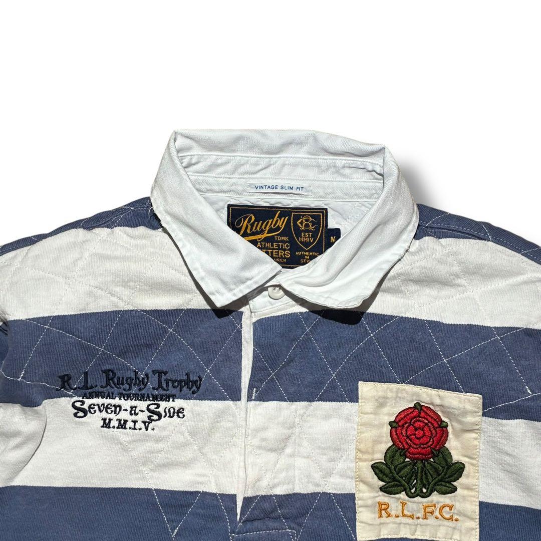 Rugby Ralph Lauren ボーダー ラガーシャツ M Y2K
