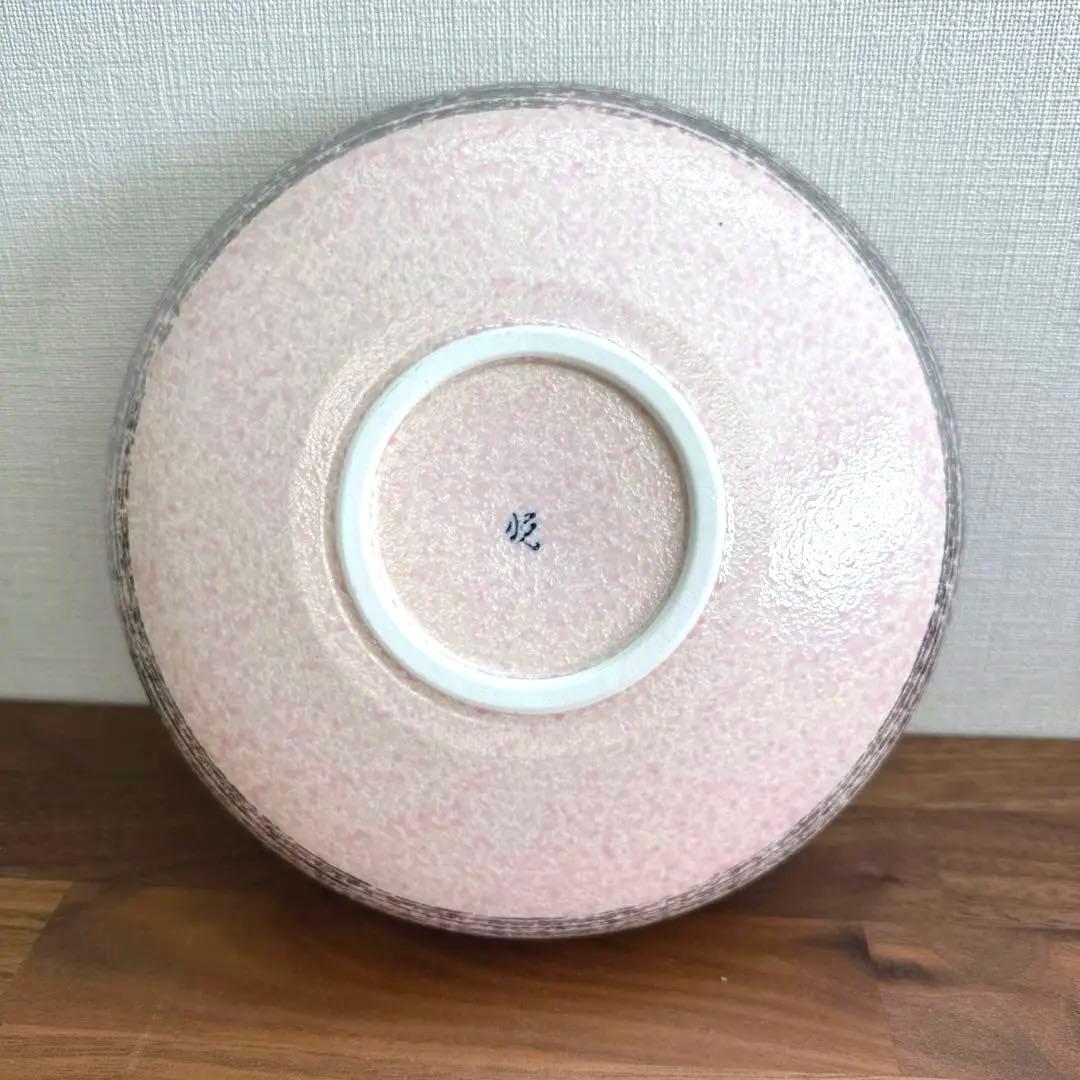 【未使用】FOURGRACE 有田焼 桃吹銀かすり 6.5寸鉢　ひな祭り