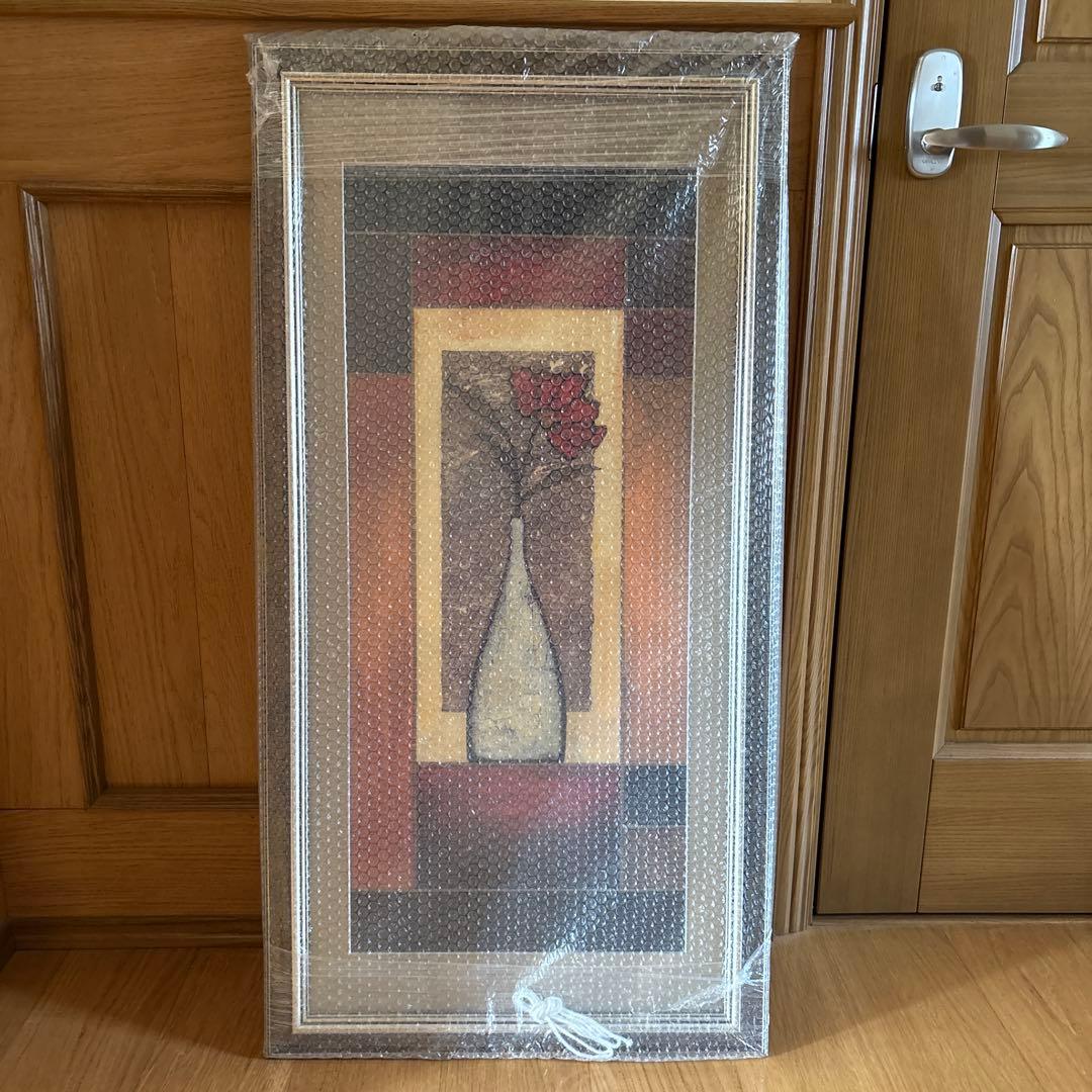 お値下げ。絵画。赤い花の抽象画 モダンアート。未使用。