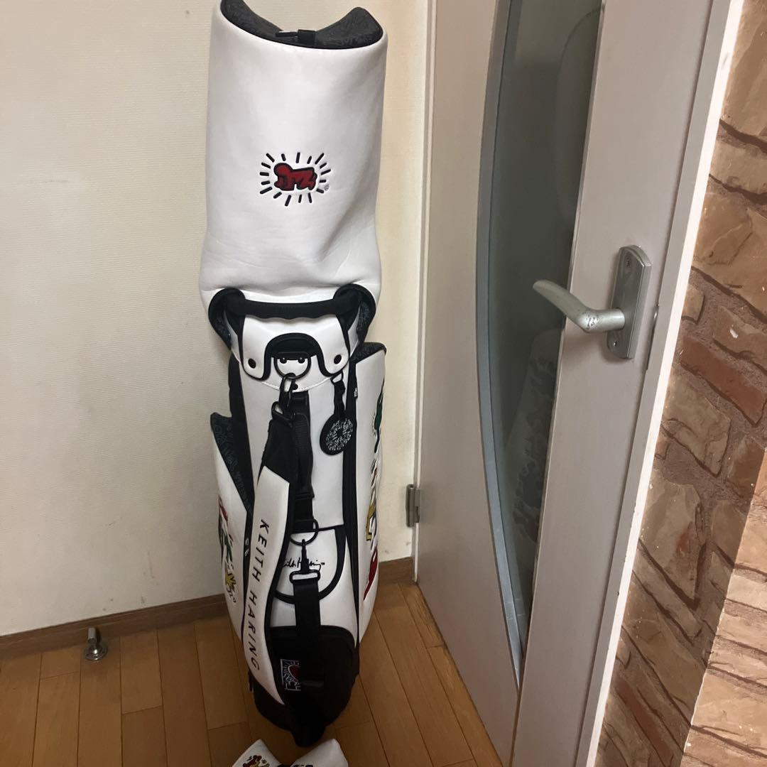 Keith Haring キャディバッグ ホワイト　パターカバーおまけ