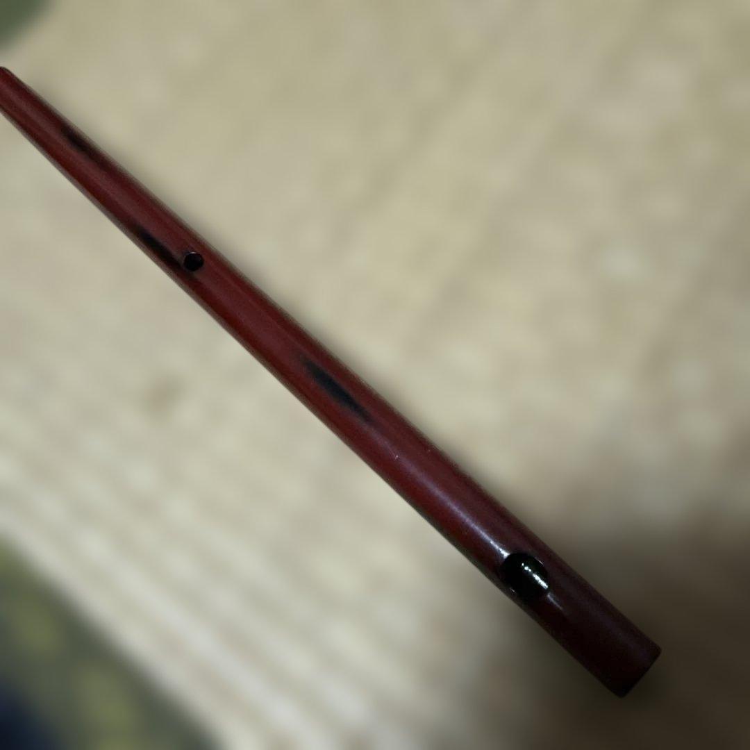 篠笛(しの笛)横笛 蝴蝶 紅紫檀 7穴 1.5本調子