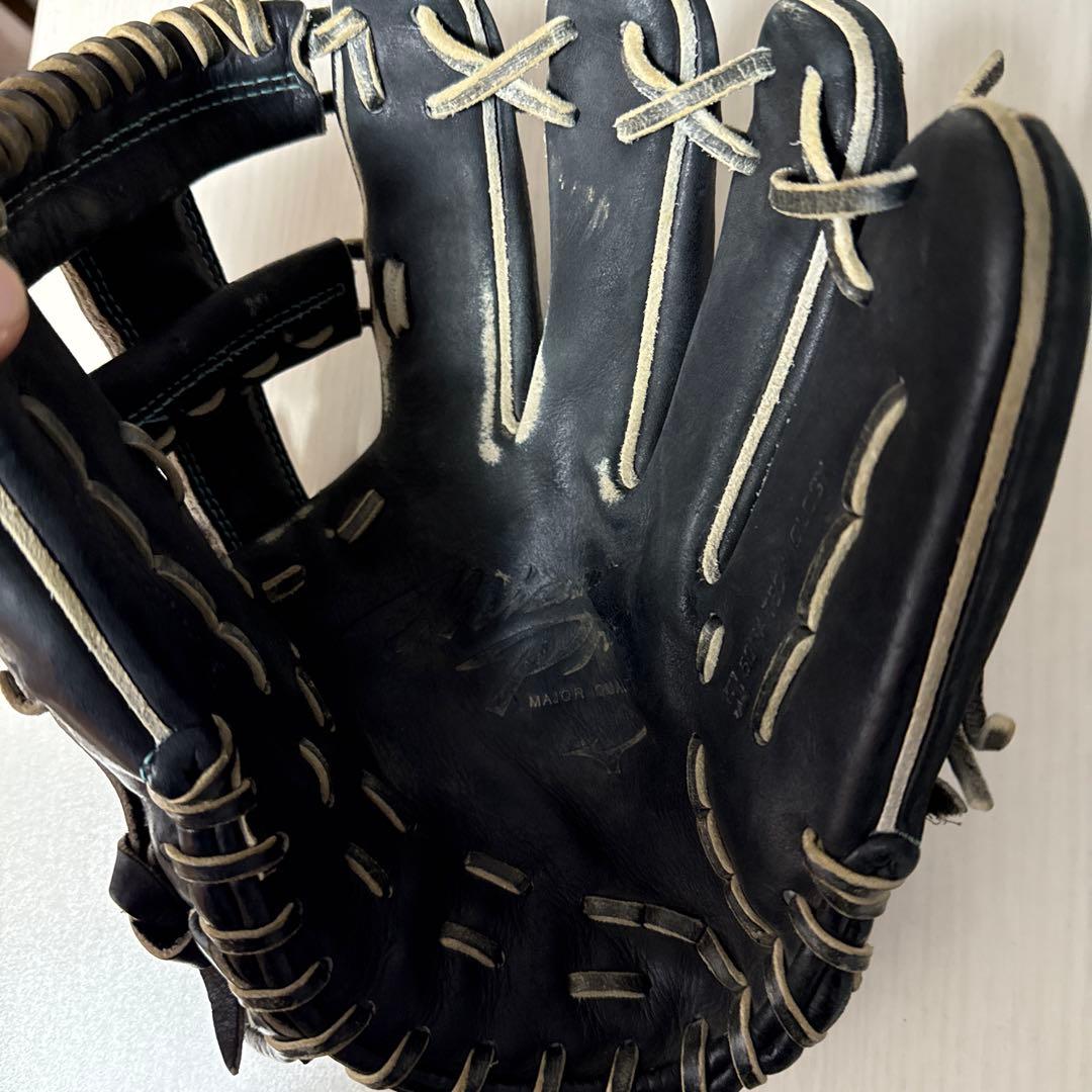 Mizuno 軟式グローブ 黒/青 限定モデル