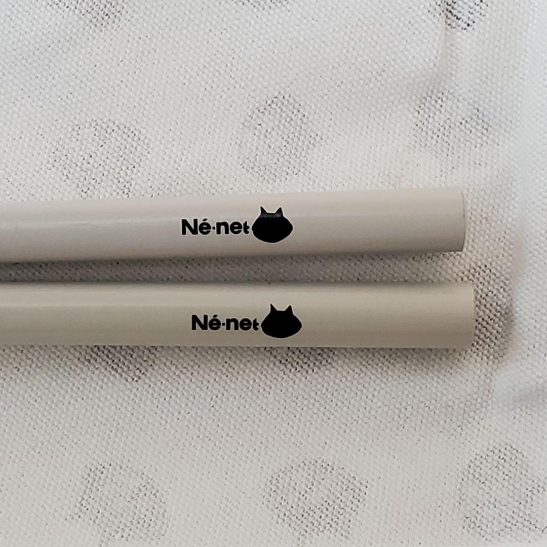 【匿名発送】Ne-net にゃー　猫デザイン 弁当箱と箸セット