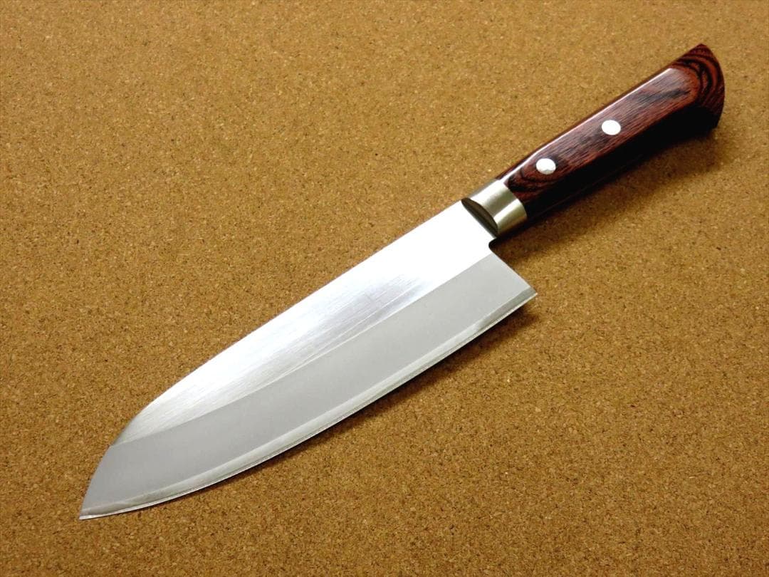 関の刃物 三徳包丁 170mm 濃州正宗作 ぼかし入 割込 ステンレス 両刃包丁