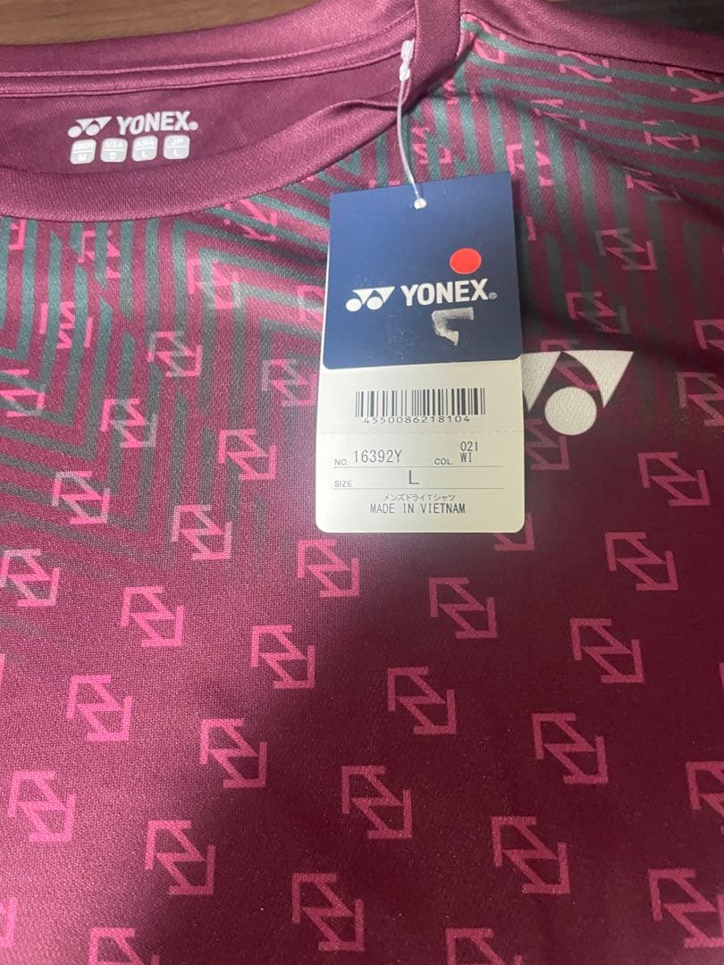 リン・ダン選手モデル YONEX ワインレッド Lサイズ シャツ