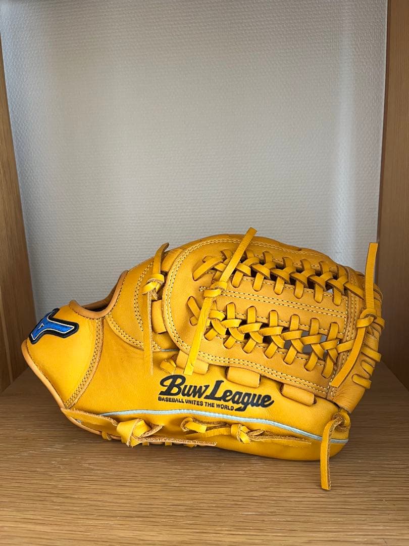 くー　Mizuno BuwLeague 軟式用グローブ イエロー
