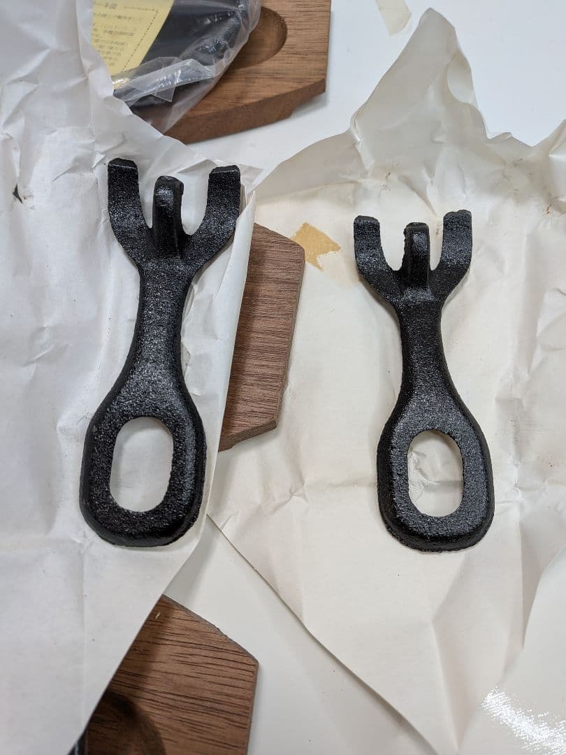 【 未使用品 】 アサヒ／ステーキ皿／6枚セット／木製トレイ／ハンドル付き