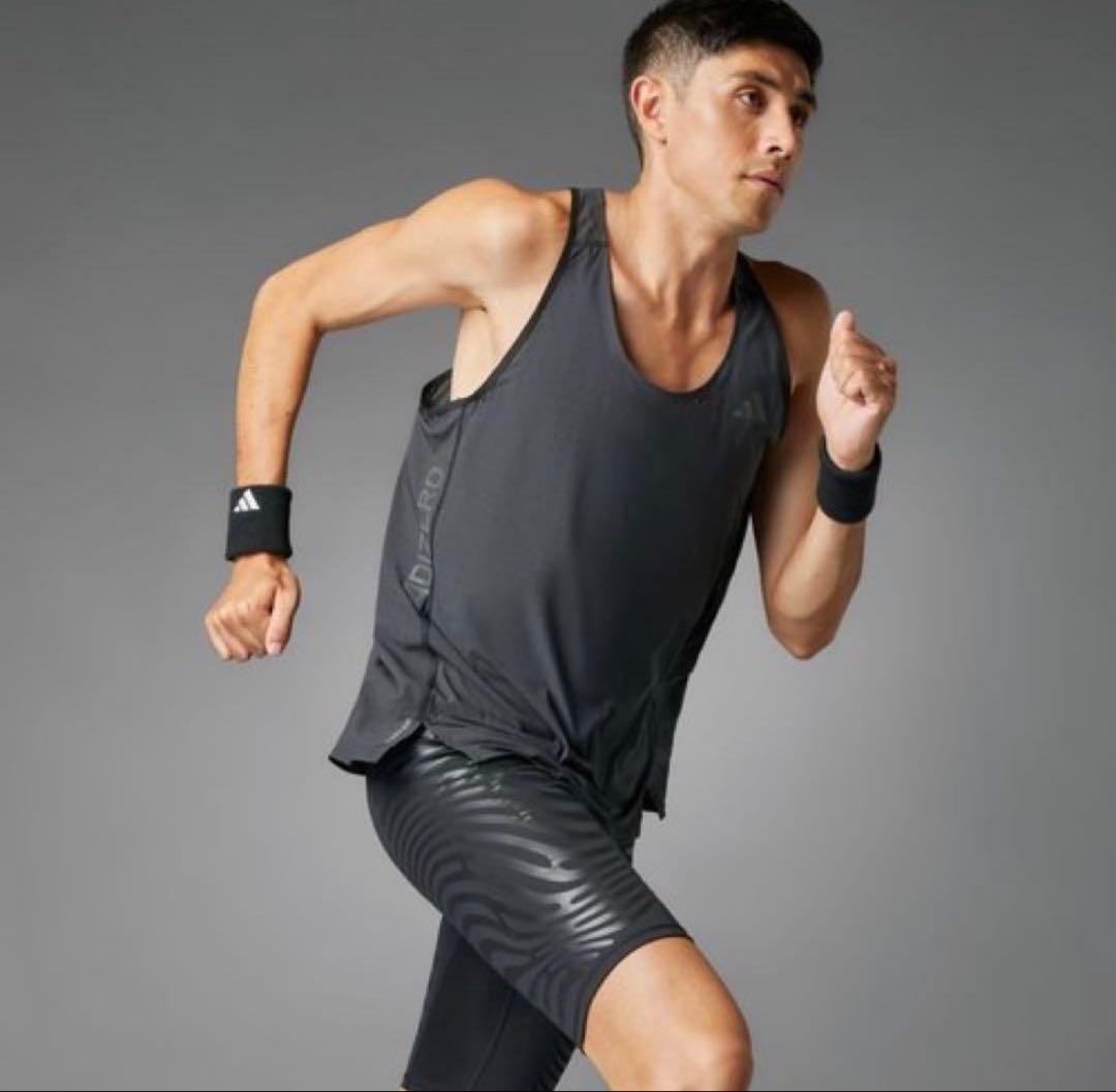 新品 adidas アディダス　メンズ　adizero ランニング　シングレット