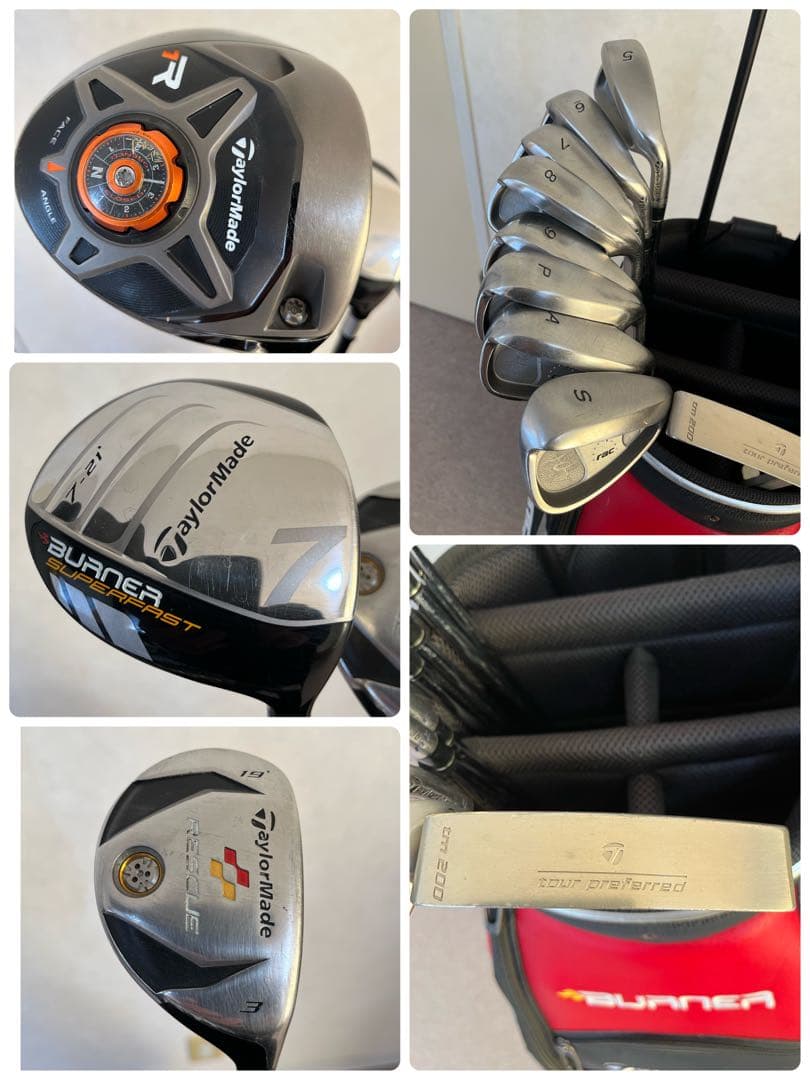 TaylorMade統一メンズゴルフクラブ12本セットキャディバッグ付