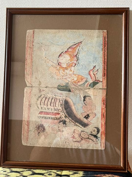 タイ アユタヤ時代（18世紀頃）の古い絵画