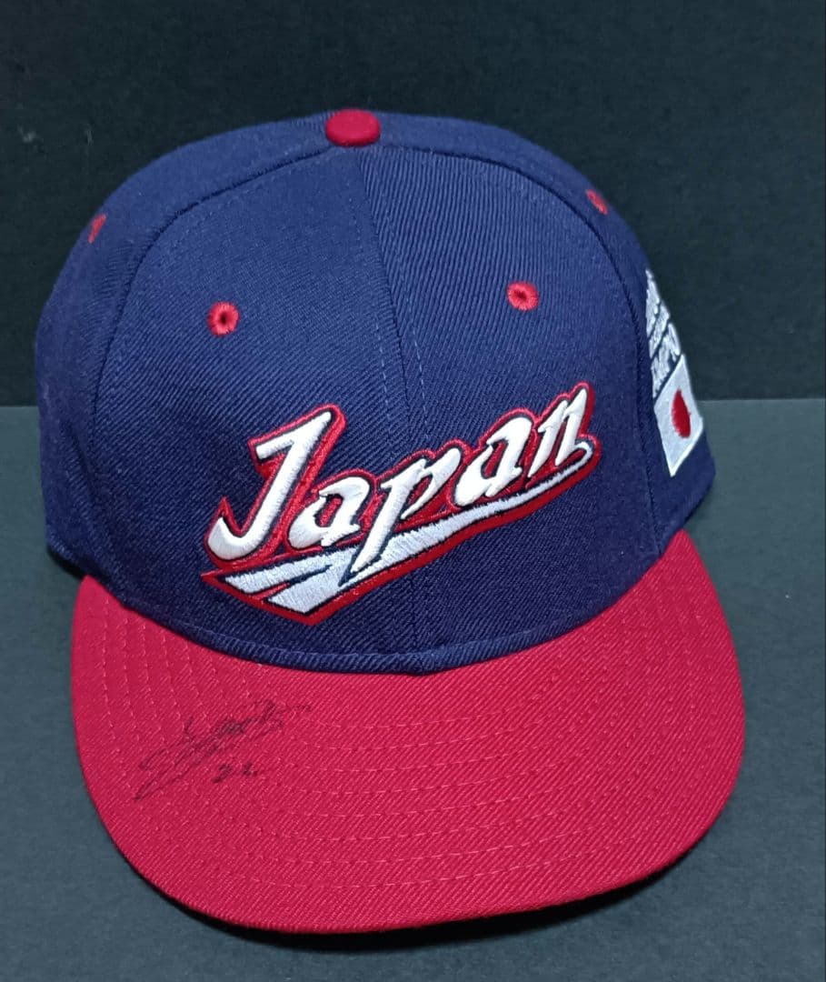 WBC 里崎智也 直筆サイン入り キャップ 千葉ロッテ 新品