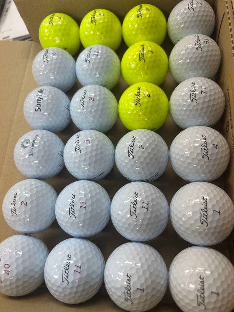 タイトリスト中古ゴルフボール　プロv1 v1x 25年ニューモデル