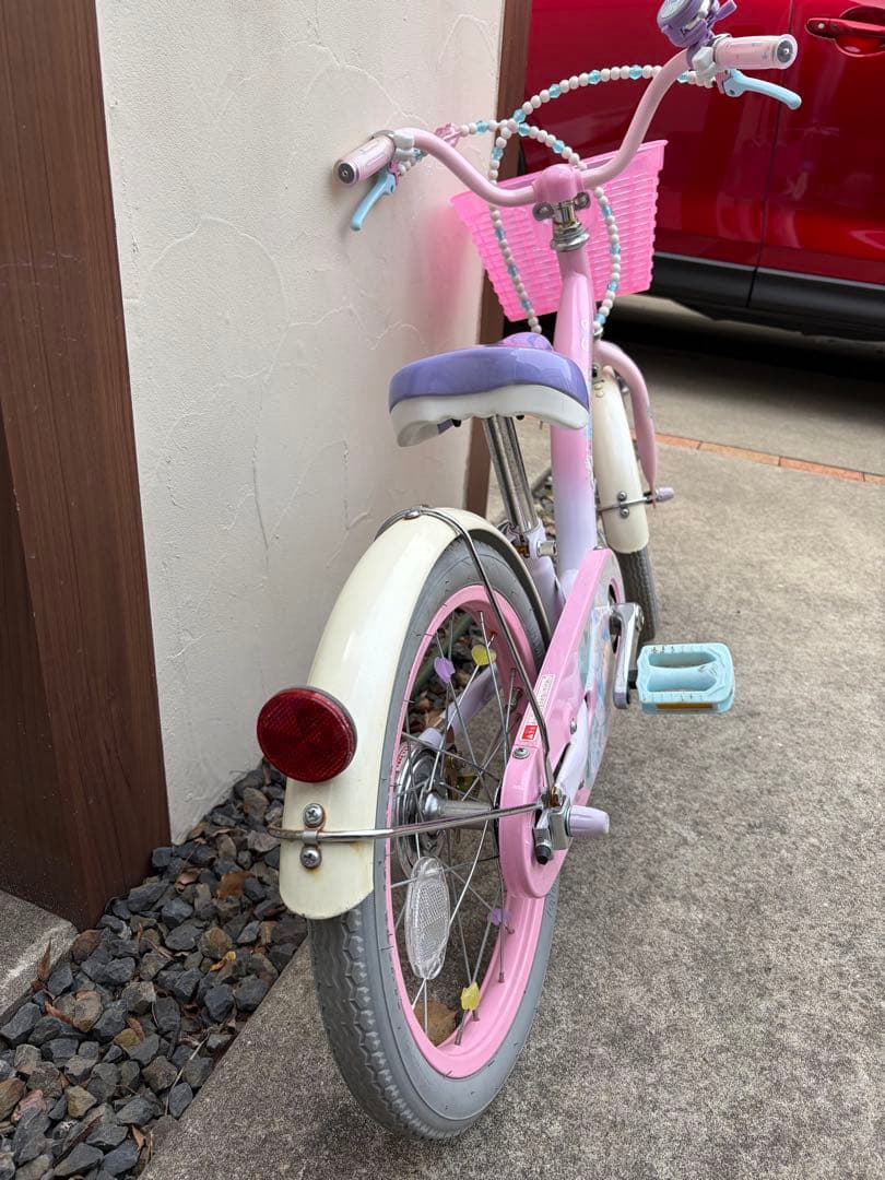 プリンセス　自転車　16インチ　ゆめラブ　補助輪付き