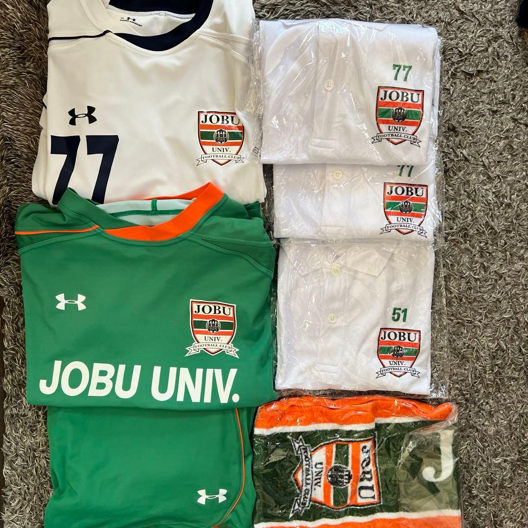 JOBU UNIV. サッカー試合用ユニフォーム、移動着セット 77