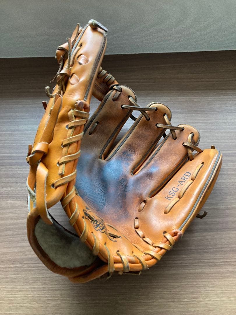 スラッガー硬式グローブ オレンジ(内野手用)右投げ