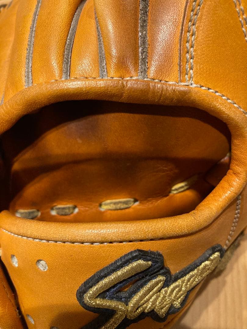 スラッガー硬式グローブ オレンジ(内野手用)右投げ