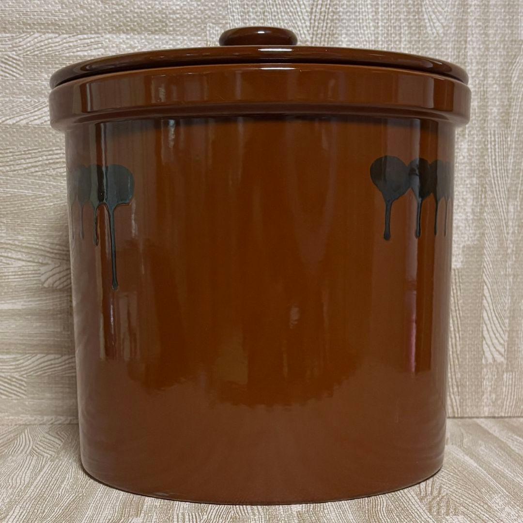 常滑焼 久松窯 切立 蓋付き 8号 直径32cm 漬物