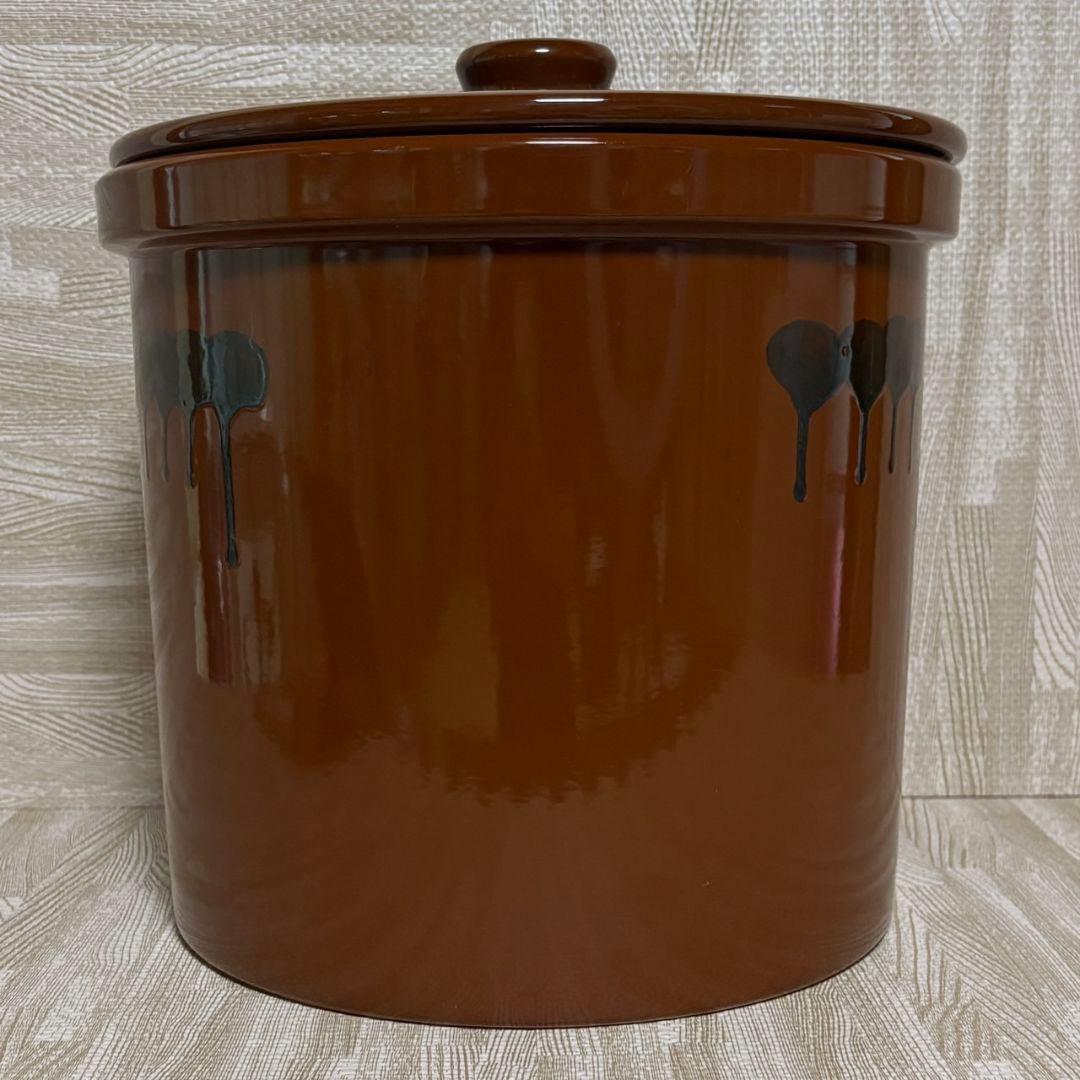 常滑焼 久松窯 切立 蓋付き 8号 直径32cm 漬物