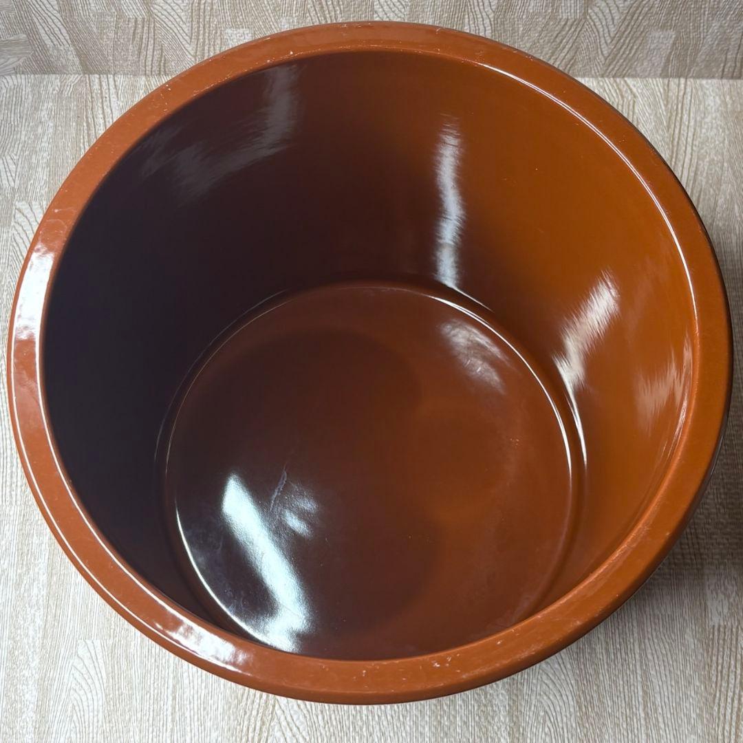 常滑焼 久松窯 切立 蓋付き 8号 直径32cm 漬物