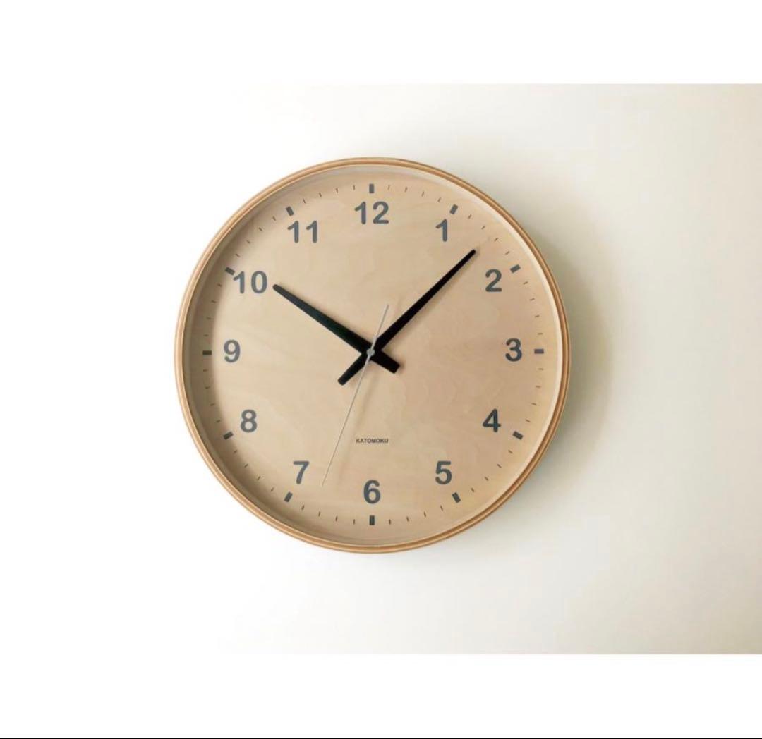 カトモク　KATOMOKU plywood clock 電波時計