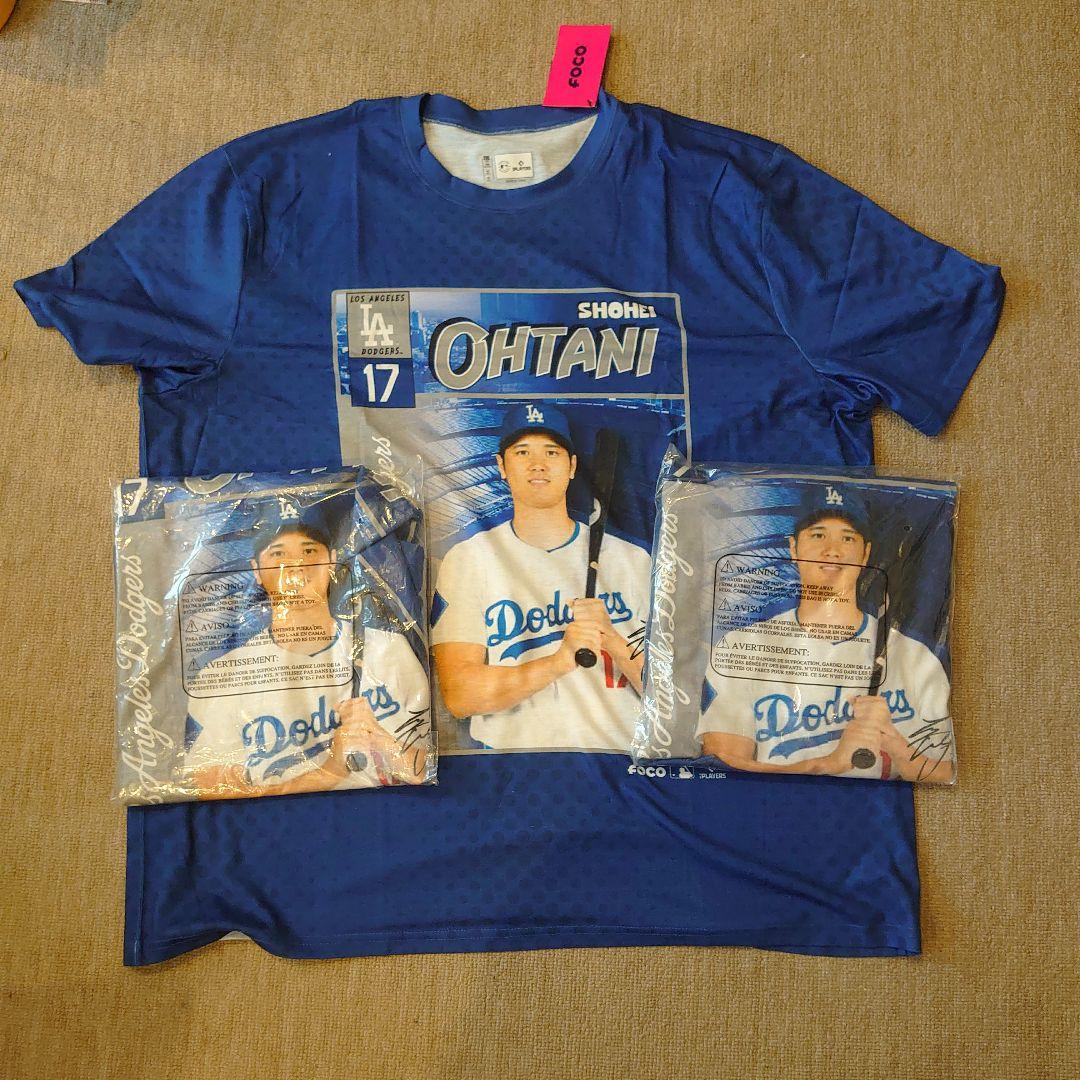 FOCO 大谷翔平 ドジャース Tシャツ XXL 青 新品 未使用 3枚セット