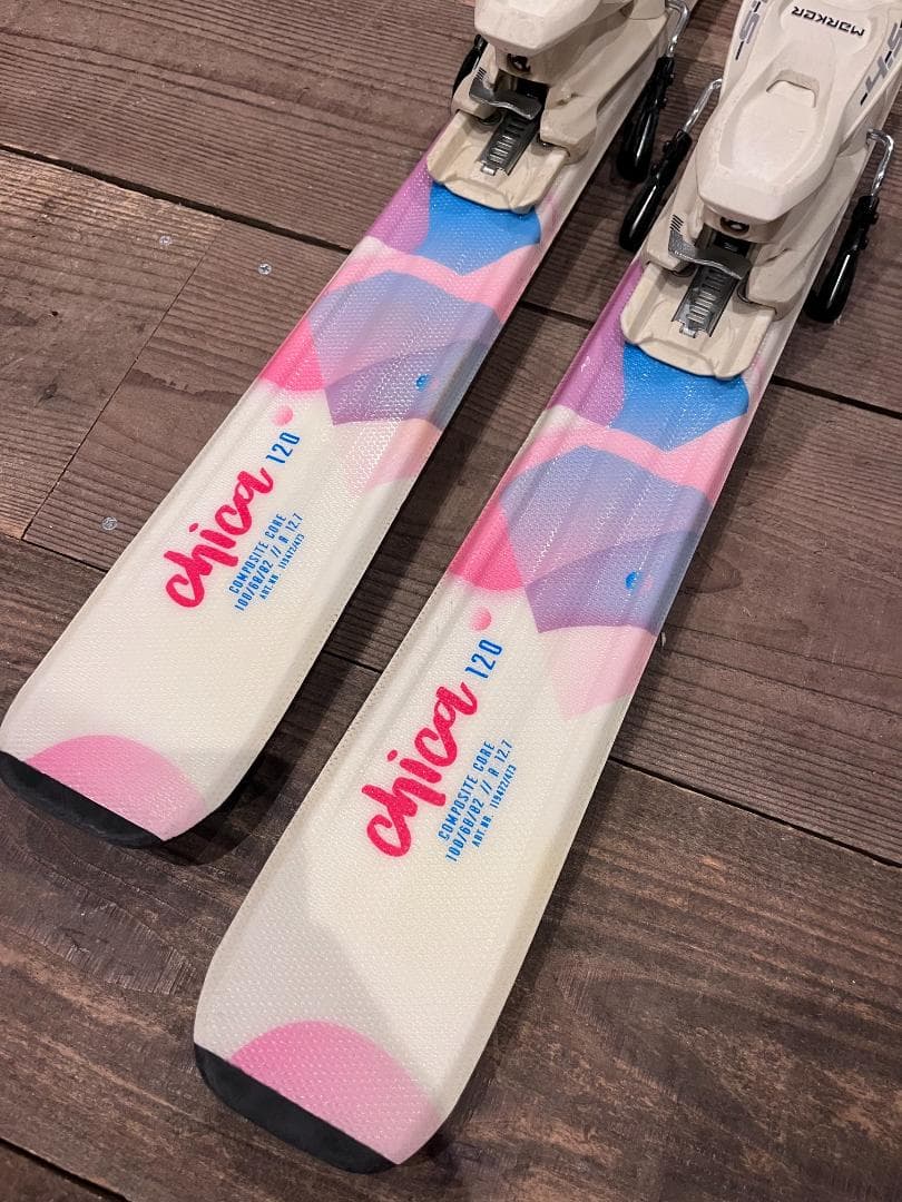 フォルクル+マーカー/キッズ120cm/金具付きスキー/chica/volkl