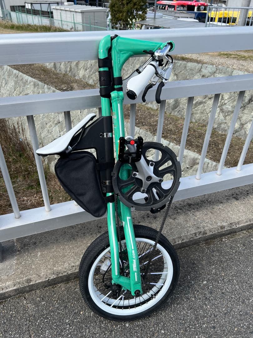 【期間限定価格】STRIDA SX 折りたたみ自転車 ミントグリーン　カスタム