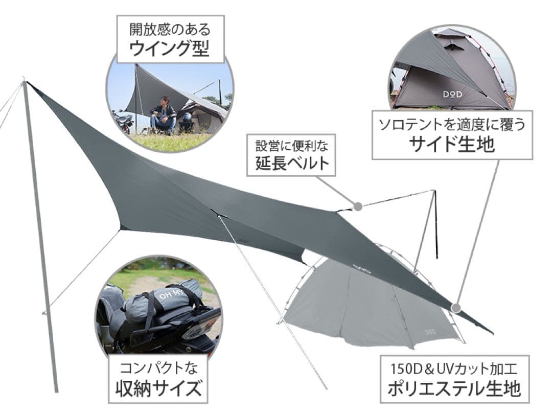 DOD オーマイロンリナイイッツマイライフタープ TT1-758-GY