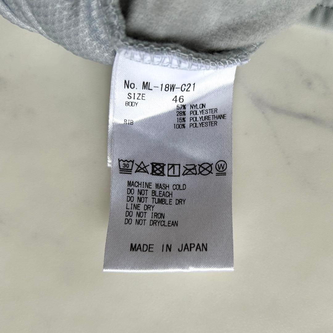 MARK&LONA ストレッチパンツ サイドライン グレー シルバーボタン
