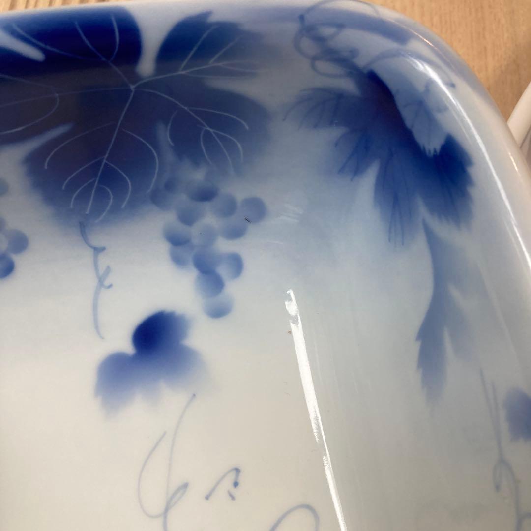 【美品】深川製磁 ブルーワイナリー ペア角皿　２枚　角深鉢　１個