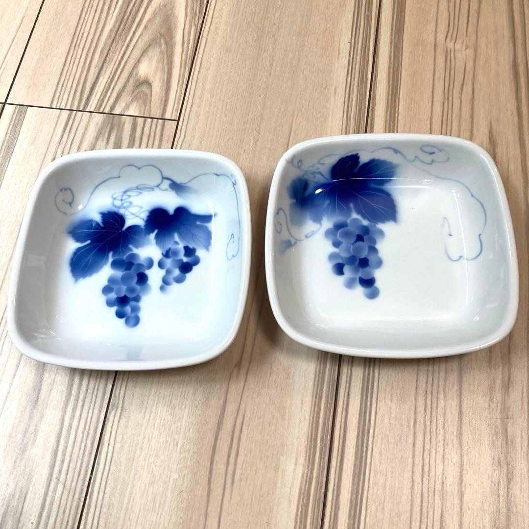 【美品】深川製磁 ブルーワイナリー ペア角皿　２枚　角深鉢　１個