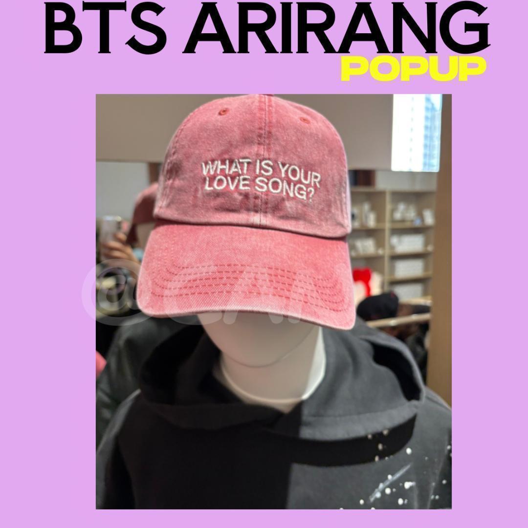 BTS　バンタン　POPUP　帽子　BALL CAP キャップ　赤　B082